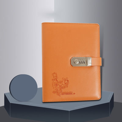 Customized A5 Size Password Lock Leather Notebook in Multiple Colors for Gift Giving