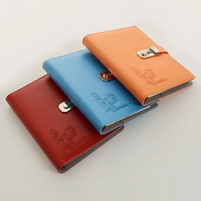 Customized A5 Size Password Lock Leather Notebook in Multiple Colors for Gift Giving