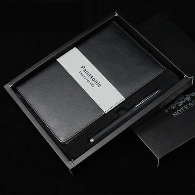 Gift Set Hardcover Leather A5 Lined Journal Writing Thick Classic Ruled Notebook with Pen