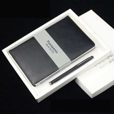 Gift Set Hardcover Leather A5 Lined Journal Writing Thick Classic Ruled Notebook with Pen