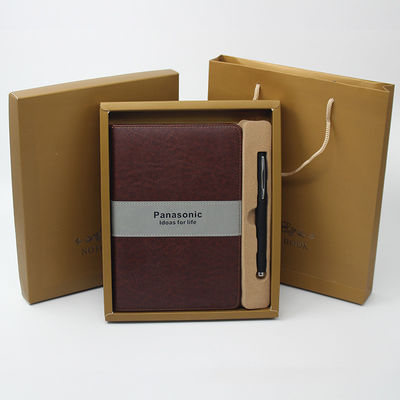 Gift Set Hardcover Leather A5 Lined Journal Writing Thick Classic Ruled Notebook with Pen