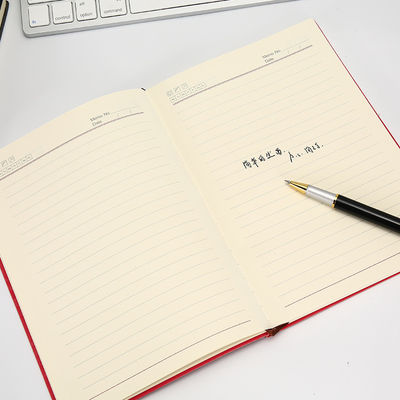 Custom Printed Business Leather Cover A5 Hardcover Journal Notebook with Calculator