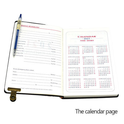Custom Color A5 Pu Leather Cover Notebook for Personalized Leather Agenda Notebooks