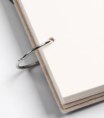 Retro Spiral Sketchbook Linen Hardcover 120 Pages 160 Gsm Refillable Notebook For Art Drawing