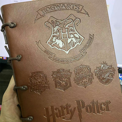 Thickened Imitation Leather Threading Handbook Kraft Paper Notebooks With Inside Pages