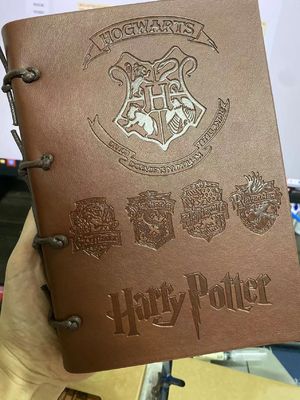Thickened Imitation Leather Threading Handbook Kraft Paper Notebooks With Inside Pages