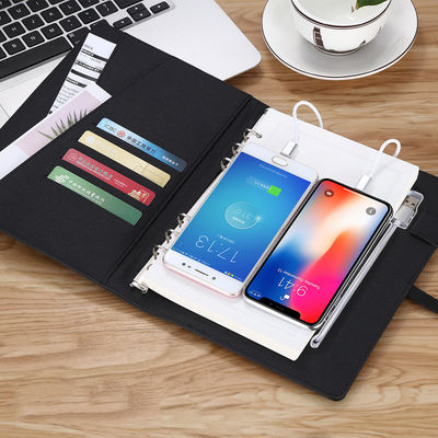 8000mah Personalized Travel Wireless Charging Power Bank with Imitation Leather Cover