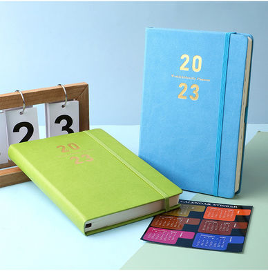 Custom A5 Printed Pu Hardcover Notebook With Elastic Band For Business Customized Logo