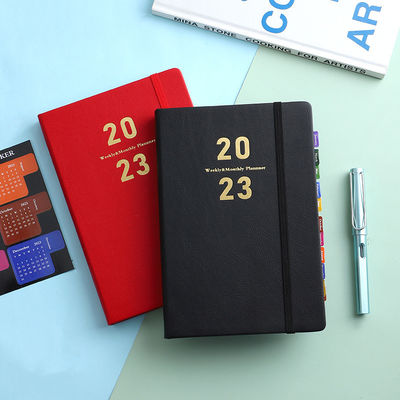 Custom A5 Printed Pu Hardcover Notebook With Elastic Band For Business Customized Logo