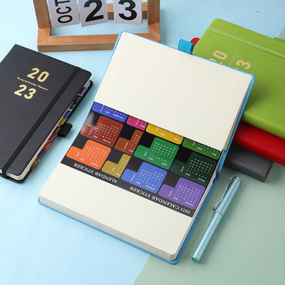 Custom A5 Printed Pu Hardcover Notebook With Elastic Band For Business Customized Logo