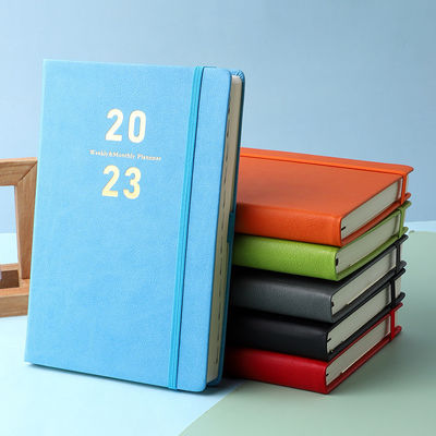 Custom A5 Printed Pu Hardcover Notebook With Elastic Band For Business Customized Logo