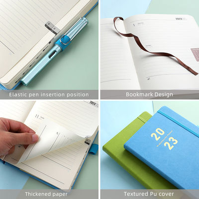 Custom A5 Printed Pu Hardcover Notebook With Elastic Band For Business Customized Logo
