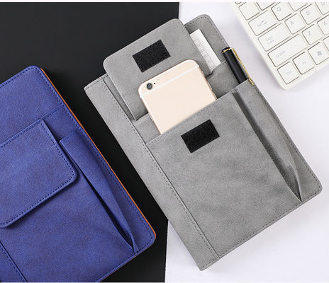 Printed Style Custom A5 Pu Leather Office Journal with Pen Holder and Phone Pocket