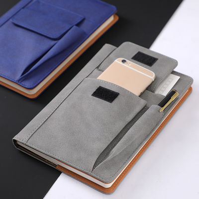 Printed Style Custom A5 Pu Leather Office Journal with Pen Holder and Phone Pocket