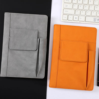 Printed Style Custom A5 Pu Leather Office Journal with Pen Holder and Phone Pocket