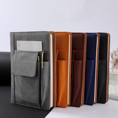Printed Style Custom A5 Pu Leather Office Journal with Pen Holder and Phone Pocket
