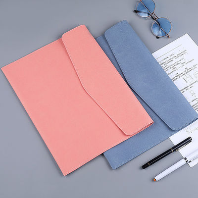 Customized Logo Waterproof PU Leather A4 File Folder Document Holder with File Pocket