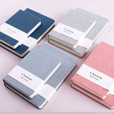 2022 Custom Linen Notebook Book Cloth Fabric Diary A6 Blank/Lined Pages Leather Cover