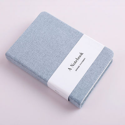 2022 Custom Linen Notebook Book Cloth Fabric Diary A6 Blank/Lined Pages Leather Cover