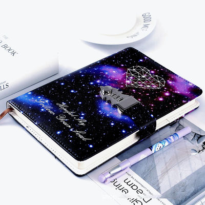 2022 Leather Lock Catch Journal Writing Schedule Notebook For Students 12 Constellation