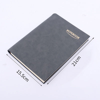 Customized A5 Wood-free Paper PU Resin Cover Leather Journal Notebook Set With Pen