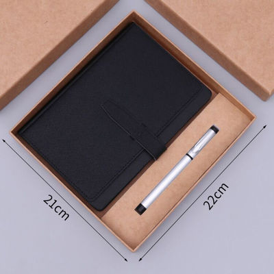 A5 PU Leather Notebook Set With Pen For Business Promotion And Customized Inner Pages