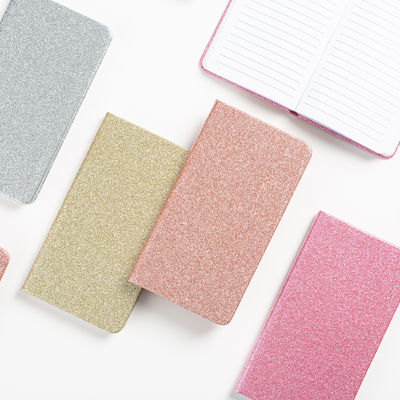 Custom A6 Glittery PU Leather Journal Set With Pen for Daily Weekly and Monthly Planning