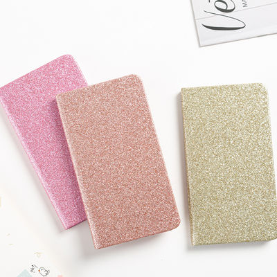 Custom A6 Glittery PU Leather Journal Set With Pen for Daily Weekly and Monthly Planning