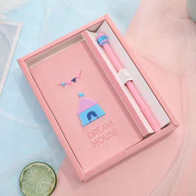 Business Office Gift Cartoon Creative End Stationery Set with Imitation Leather Cover
