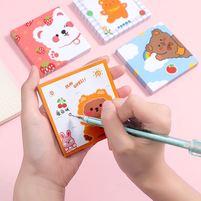 8*8 CM Kawaii Cartoon Bear Memo Note Weekly Planner Sticky Notepad in Custom Color