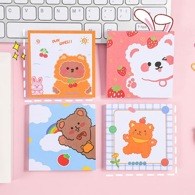 8*8 CM Kawaii Cartoon Bear Memo Note Weekly Planner Sticky Notepad in Custom Color