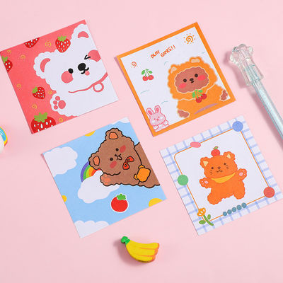 8*8 CM Kawaii Cartoon Bear Memo Note Weekly Planner Sticky Notepad in Custom Color