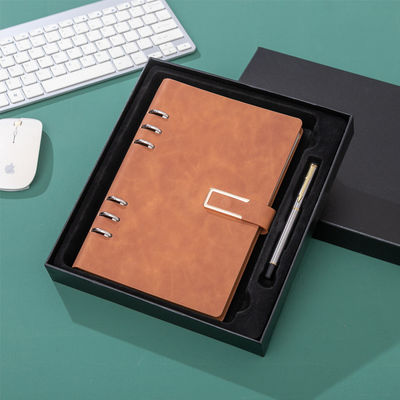 Personal Travel Diary Journal A5 Spiral Notebook with 6 Holes and Pu Leather Cover