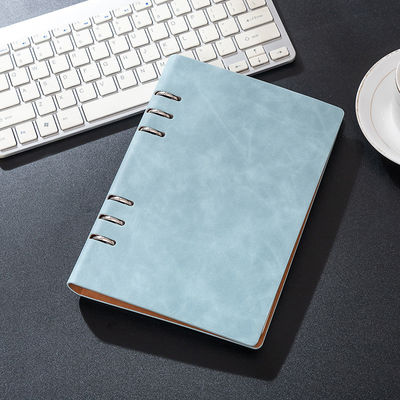 Personal Travel Diary Journal A5 Spiral Notebook with 6 Holes and Pu Leather Cover