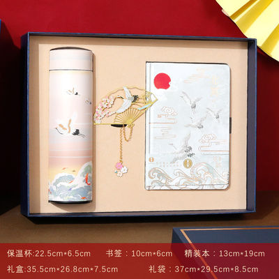 Ancient Style Hardcover Notepads with 100 Inner Sheets Perfect Student Handbook Gift Set