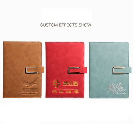 Office and School Stationery A5 Size Internal Page Leather Custom Color Printed Notebooks