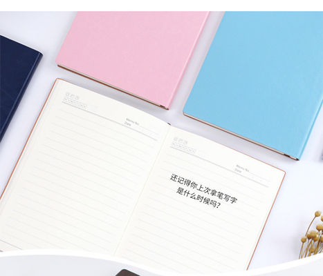 Office and School Stationery A5 Size Internal Page Leather Custom Color Printed Notebooks