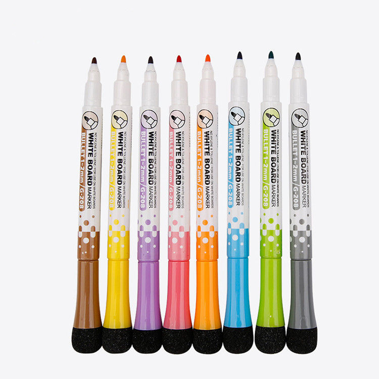Office and School Essential 8 Colors Set Dry Erase Markers with Magnetic Whiteboard