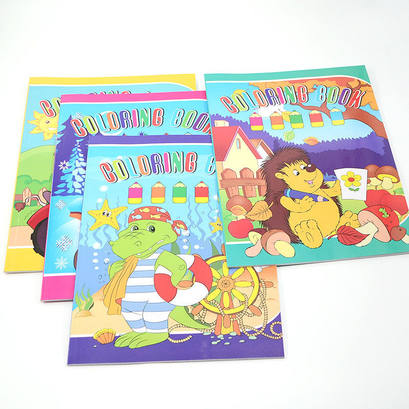 4 Colors Paperback Children Coloring Book Printing Customized Design with Paper Cover