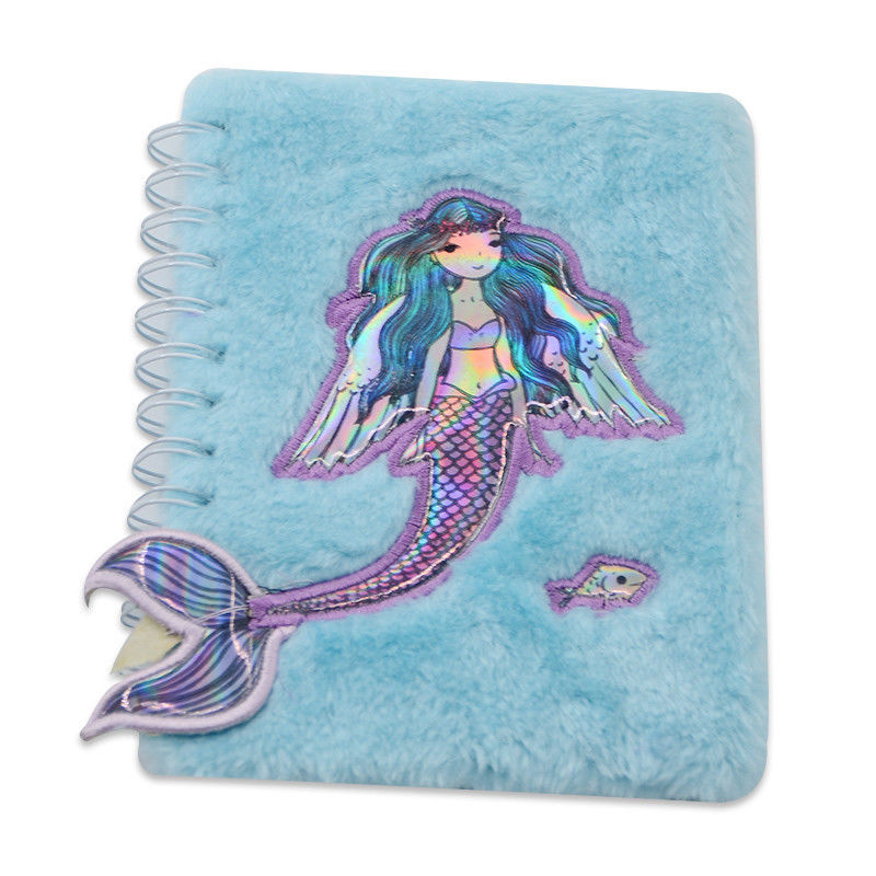 No Adhesive School Stationary Student Diary with Cute Plush Cover and Custom Print LOGO