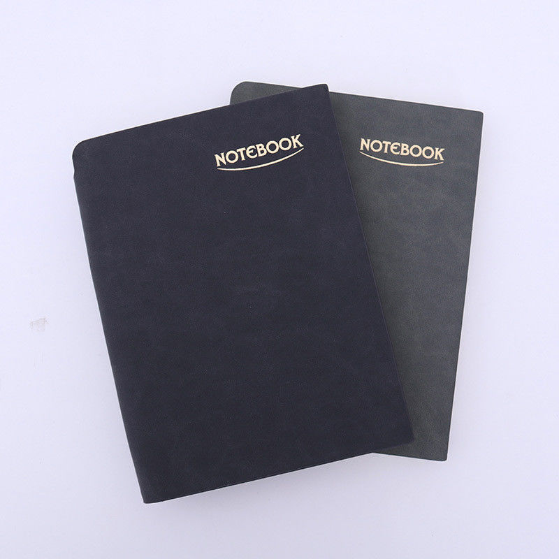 Customized A5 Wood-free Paper PU Resin Cover Leather Journal Notebook Set With Pen