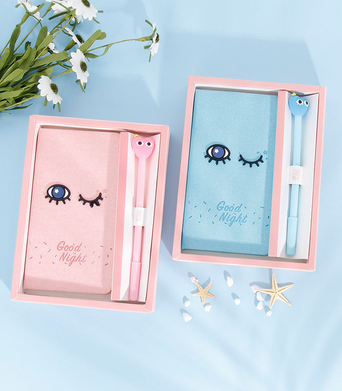 Business Office Gift Cartoon Creative End Stationery Set with Imitation Leather Cover
